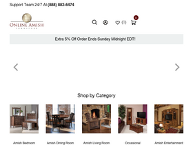 Online Amish Furniture.Com website screenshot