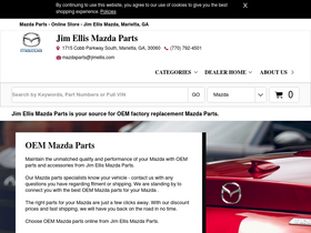 'jimellismazdaparts.com' screenshot