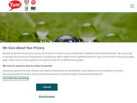 'yum.com' screenshot