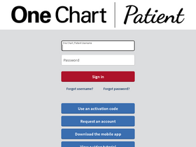 'onechartpatient.com' screenshot