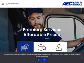 'aecparcel.com' screenshot