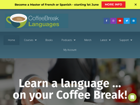 'coffeebreaklanguages.com' screenshot