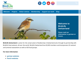 'birdlife.ch' screenshot