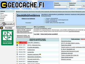 'geocache.fi' screenshot