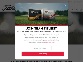 'titleist.com' screenshot