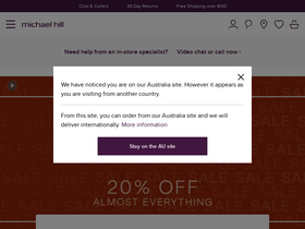 'michaelhill.com.au' screenshot