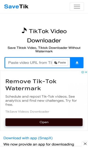 SnapTiktok - Online Tiktok Downloader - Tiktok video download without  watermark HD quality