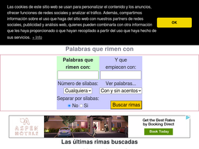 'palabras-que-rimen.com' screenshot