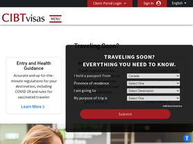 'cibtvisas.ca' screenshot