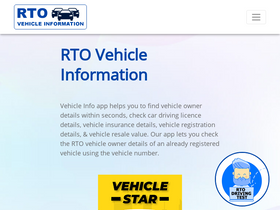 'rtovehicleinformation.com' screenshot