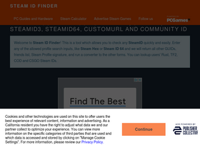 'steamidfinder.com' screenshot