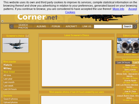 'aviationcorner.net' screenshot