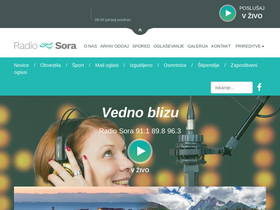 'radio-sora.si' screenshot