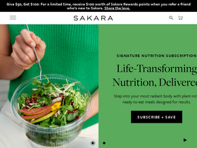 'sakara.com' screenshot