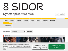 '8sidor.se' screenshot