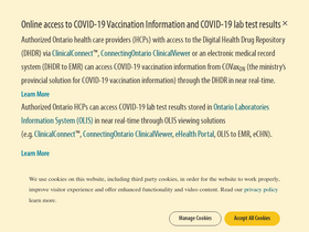'ehealthontario.on.ca' screenshot