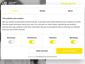 'copenhagenmarathon.dk' screenshot