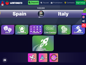 'wintomato.com' screenshot