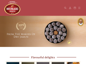 murarisweets.in homepage screenshot