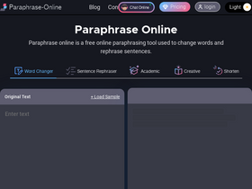 'paraphrase-online.com' screenshot