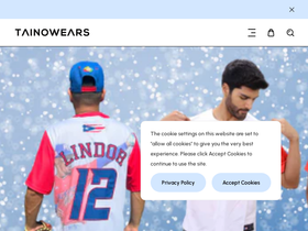 tainowears.com homepage screenshot