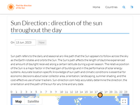 'sun-direction.com' screenshot