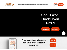 'grimaldispizzeria.com' screenshot