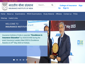 'insuranceinstituteofindia.com' screenshot
