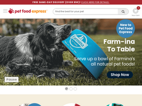'petfood.express' screenshot