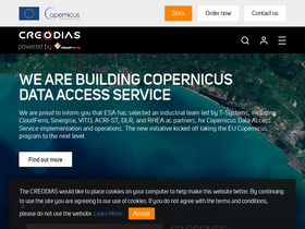 'creodias.eu' screenshot