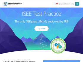 'iseepracticetest.com' screenshot