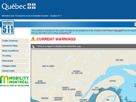 'quebec511.info' screenshot