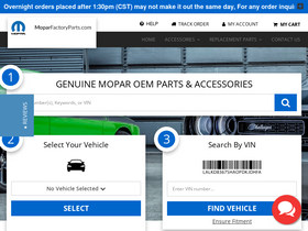 'moparfactoryparts.com' screenshot