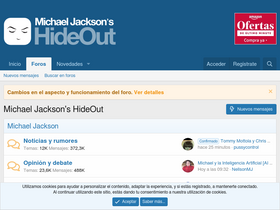 'mjhideout.com' screenshot