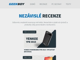 'geekboy.cz' screenshot