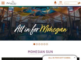 'mohegansun.com' screenshot