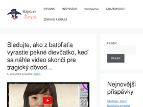 'bajecnezeny.sk' screenshot