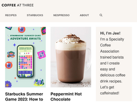 'coffeeatthree.com' screenshot
