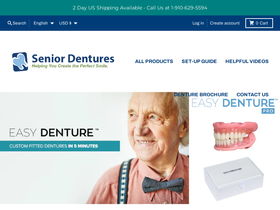 seniordentures.com homepage screenshot