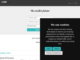 'expatjobs.eu' screenshot