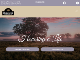 'oakcrestfuneralservices.com' screenshot