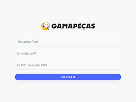 'gamapecas.com.br' screenshot