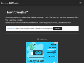 'receivesmsonline.net' screenshot
