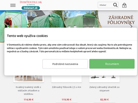 'domtextilu.sk' screenshot