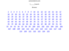 'justsomelyrics.com' screenshot