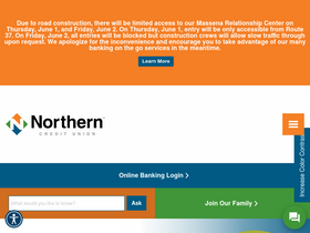 'mynorthern.com' screenshot