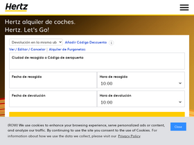 'hertz.es' screenshot