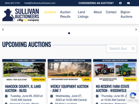 'sullivanauctioneers.com' screenshot