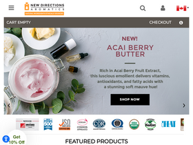 'newdirectionsaromatics.ca' screenshot