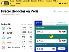 'cuantoestaeldolar.pe' screenshot